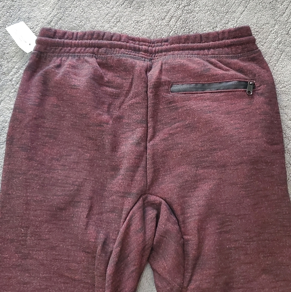 NWT Blue Crown Burgundy Boy's Streaky Slub Joggers - Picture 6 of 13
